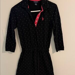 U.S. Polo Assn. Black Dress with Red Trim